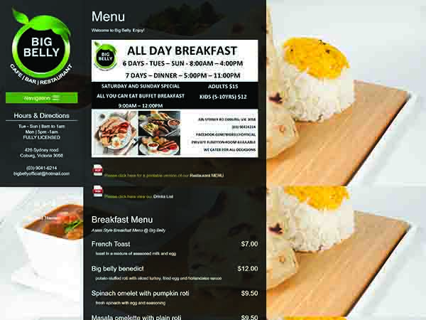Restaurant website melbourne Restaurant website melbourne